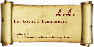 Lenkovics Laurencia névjegykártya